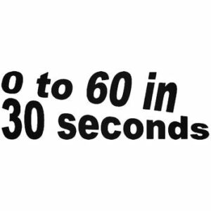 0 To 60 In 30 Seconds Jdm Japanese Vinyl Decal Sticker