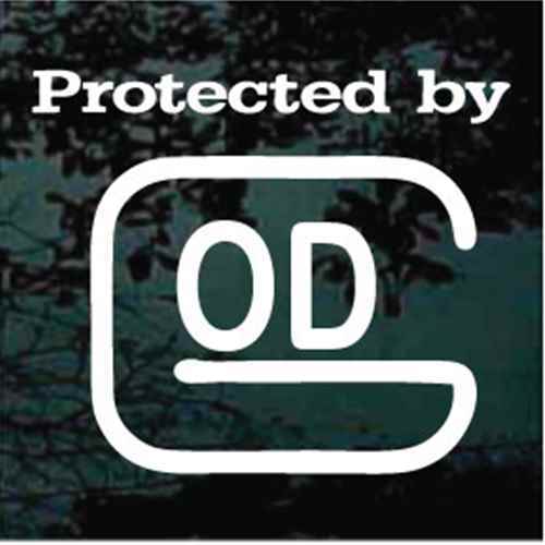 Protected By God Vinyl Decal Sticker