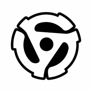 45 rpm record adaptor dj vinyl decal sticker