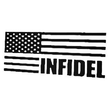 American Flag Infidel Vinyl Decal Sticker