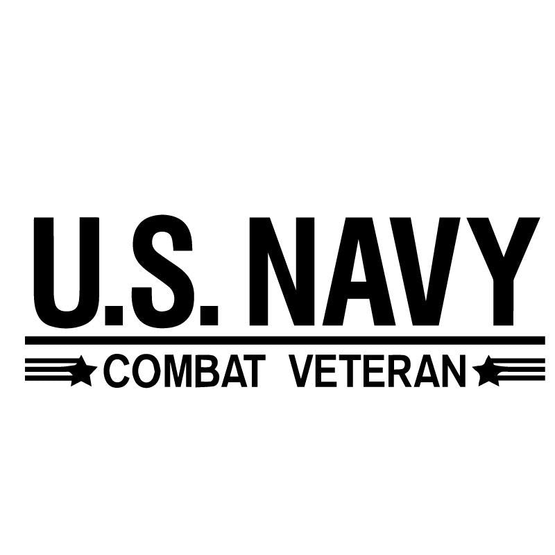 US Navy Combat Veteran Vinyl Decal Sticker