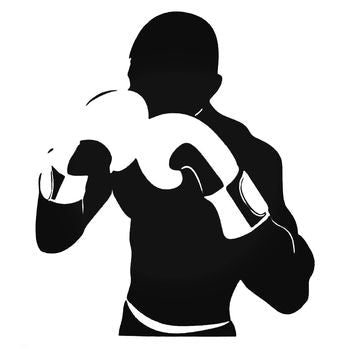 Boxing Man Stand Vinyl Decal Sticker
