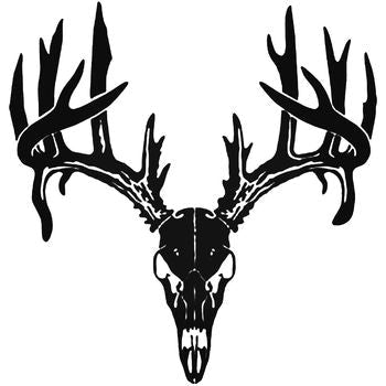 Buck Antlers Skull Style 1 Vinyl Decal Sticker