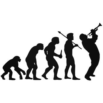 Evolution Of Trumpet Jazz Blues Music Vinyl Decal Sticker