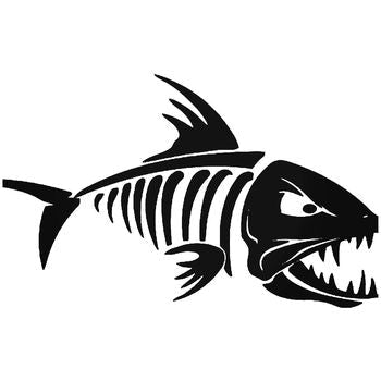 Fish Bones Skeleton Fishing 2 Vinyl Decal Sticker