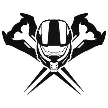 Halo Master Chief Helmet Swords Vinyl Decal Sticker
