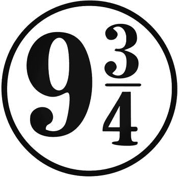 Harry Potter Platform 9 And 3 4 968 Vinyl Decal Sticker