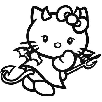 Hello Kitty Devil 60 Vinyl Decal Sticker