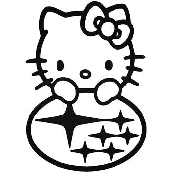Hello Kitty Subaru 67 Vinyl Decal Sticker