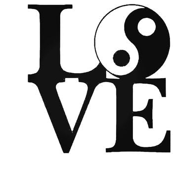 Love Yin Yang Vinyl Decal Sticker