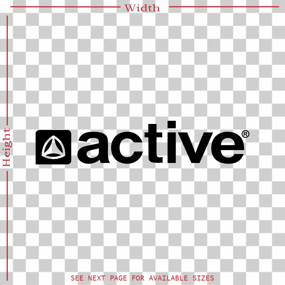 active ride shop skateboard vinyl decal sticker