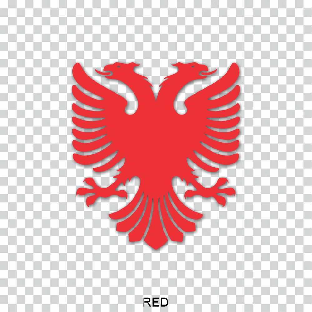 albanian flag eagle vinyl decal sticker