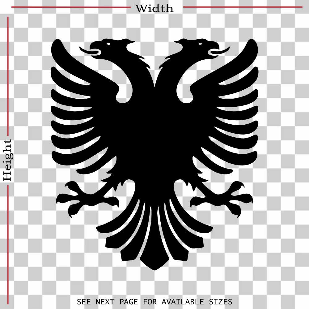 albanian flag eagle vinyl decal sticker