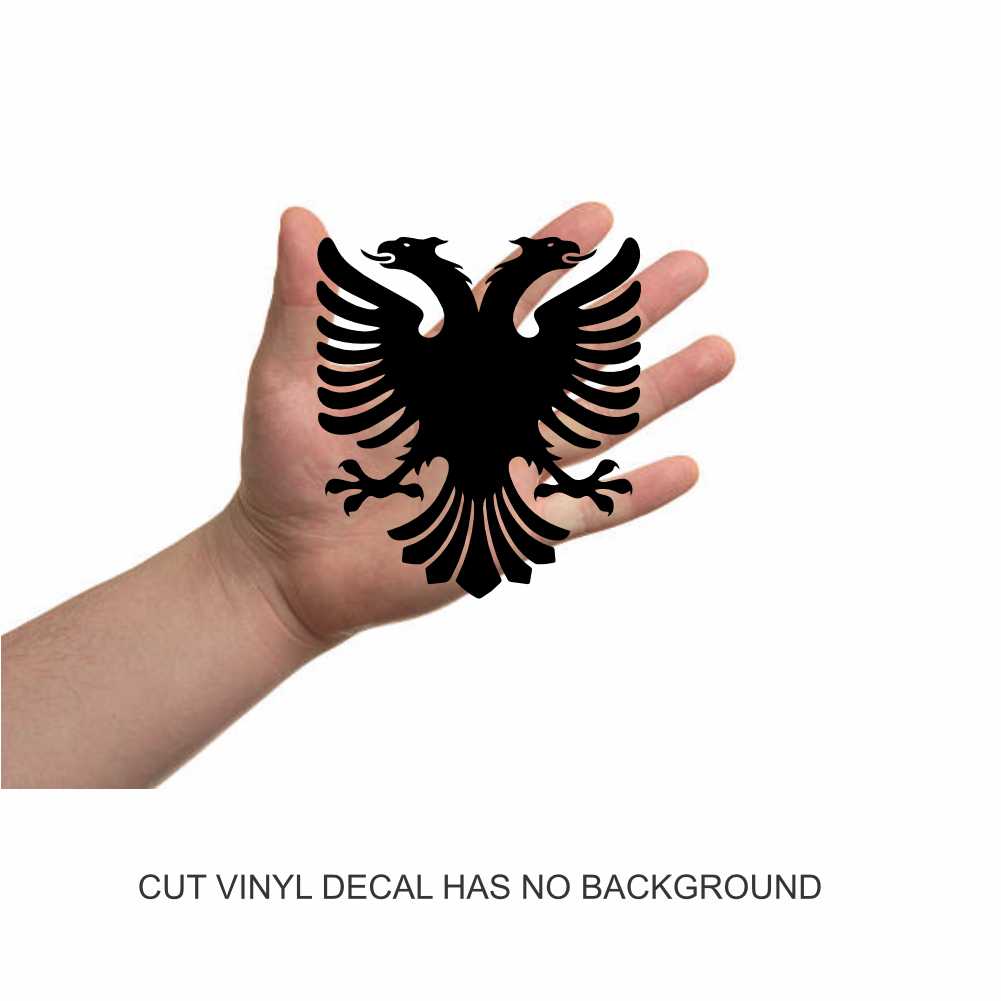 albanian flag eagle vinyl decal sticker