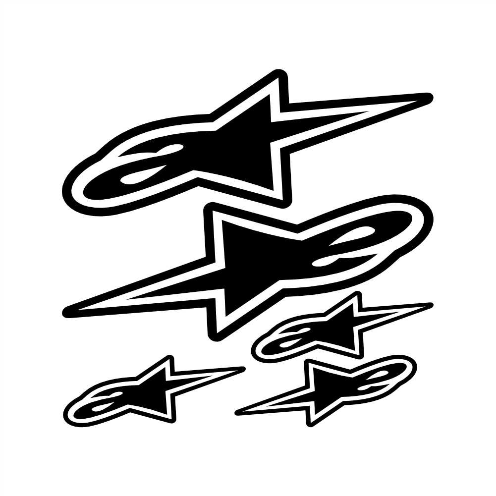 alpinestars style 1 kit vinyl decal sticker