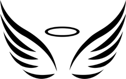 Angel Wings and a Halo Vinyl Decal Sticker