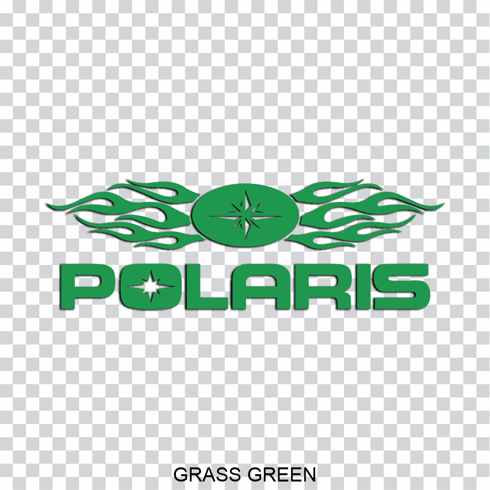 atv polaris with flames vinyl decal sticker
