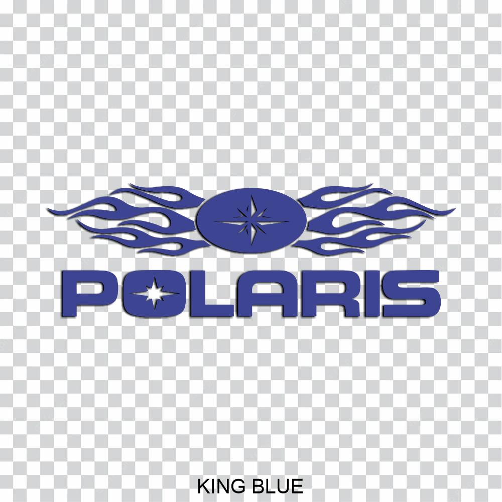 atv polaris with flames vinyl decal sticker