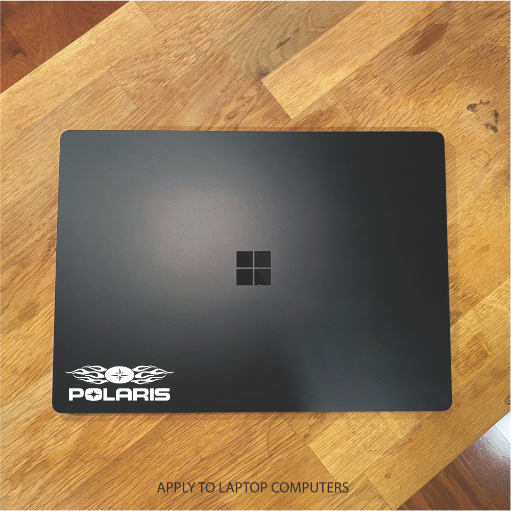 atv polaris with flames vinyl decal sticker