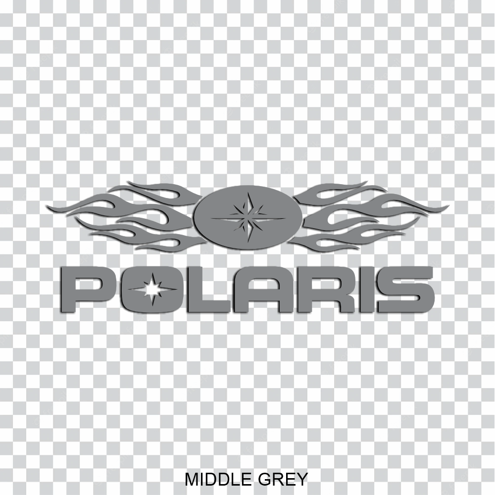 atv polaris with flames vinyl decal sticker
