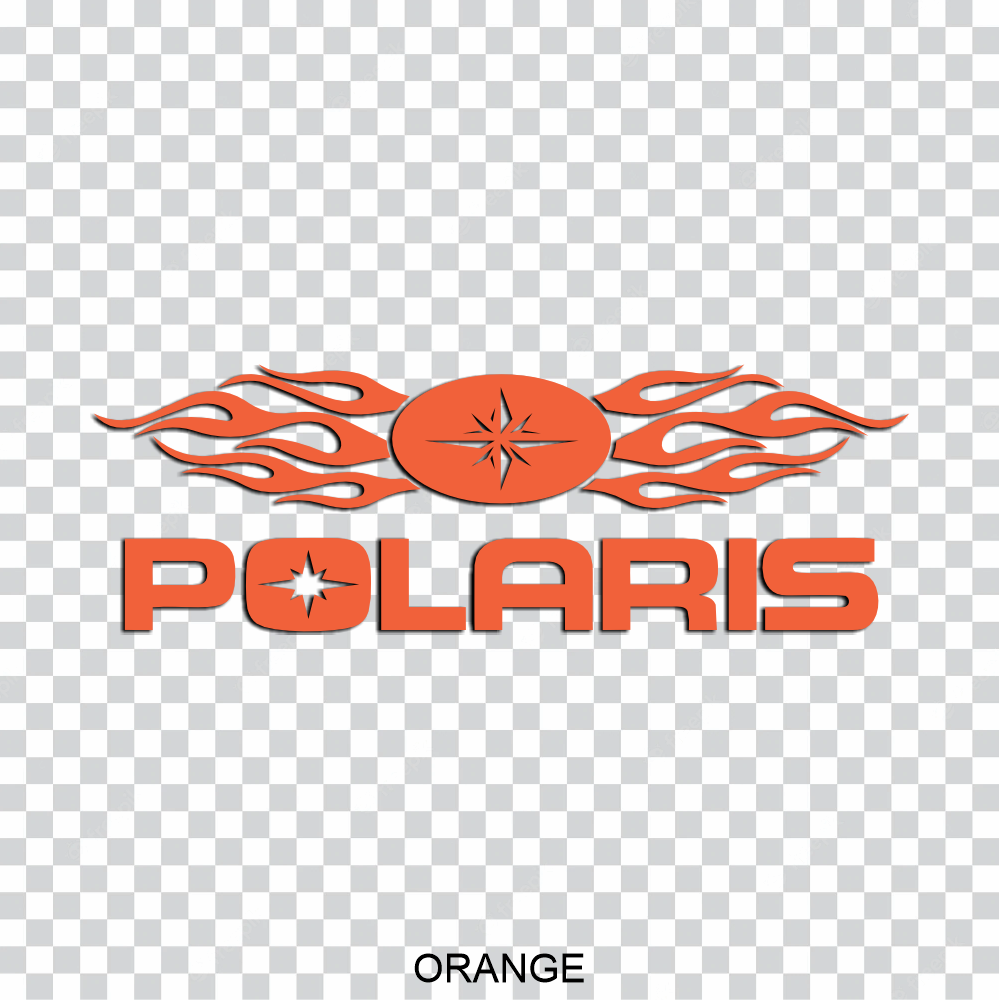 atv polaris with flames vinyl decal sticker