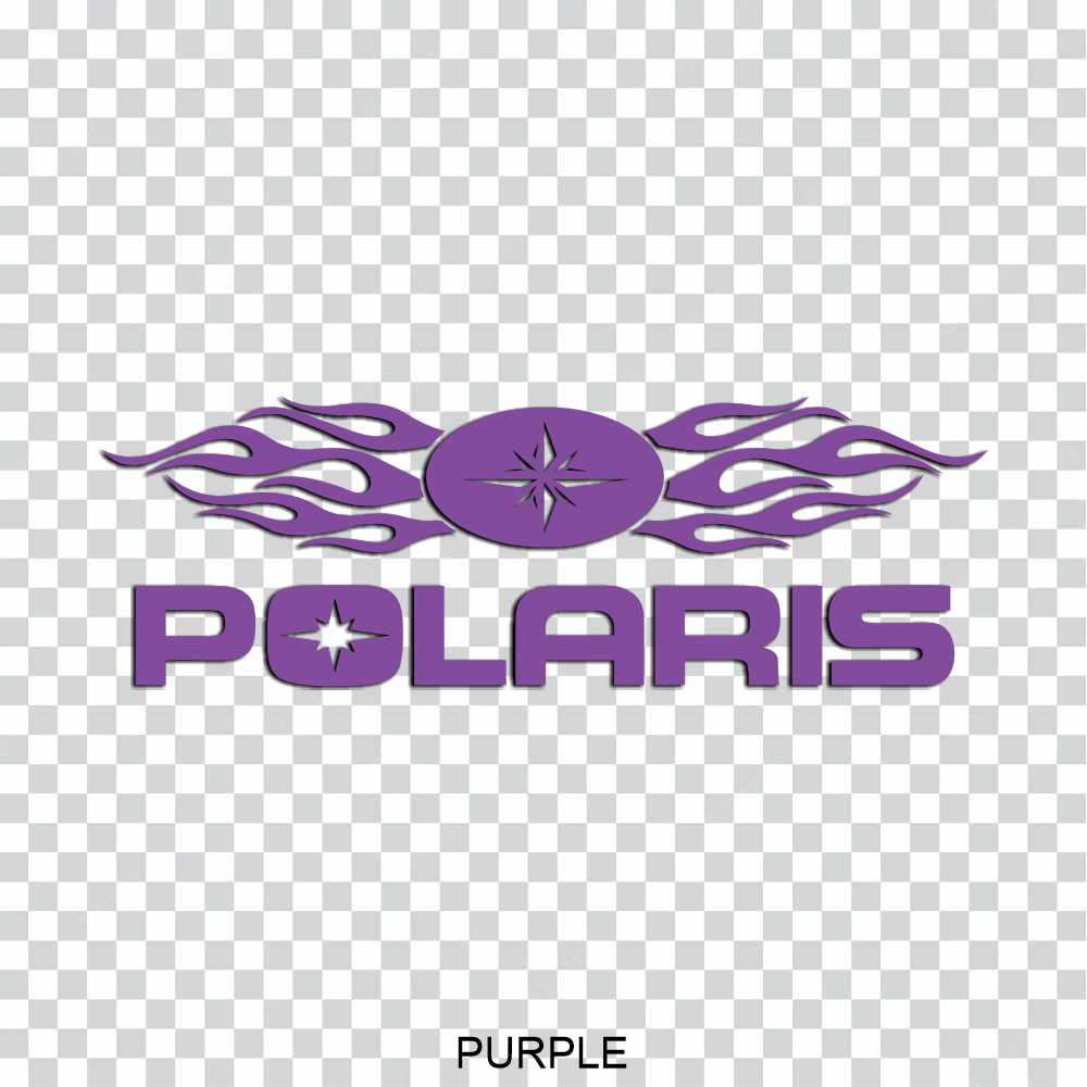 atv polaris with flames vinyl decal sticker