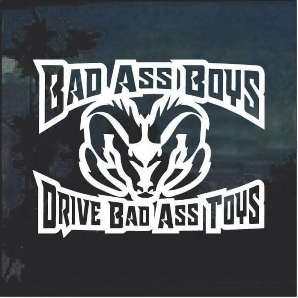 Bad Ass Boys Dodge 3 Window Decal Sticker - DecalChimp