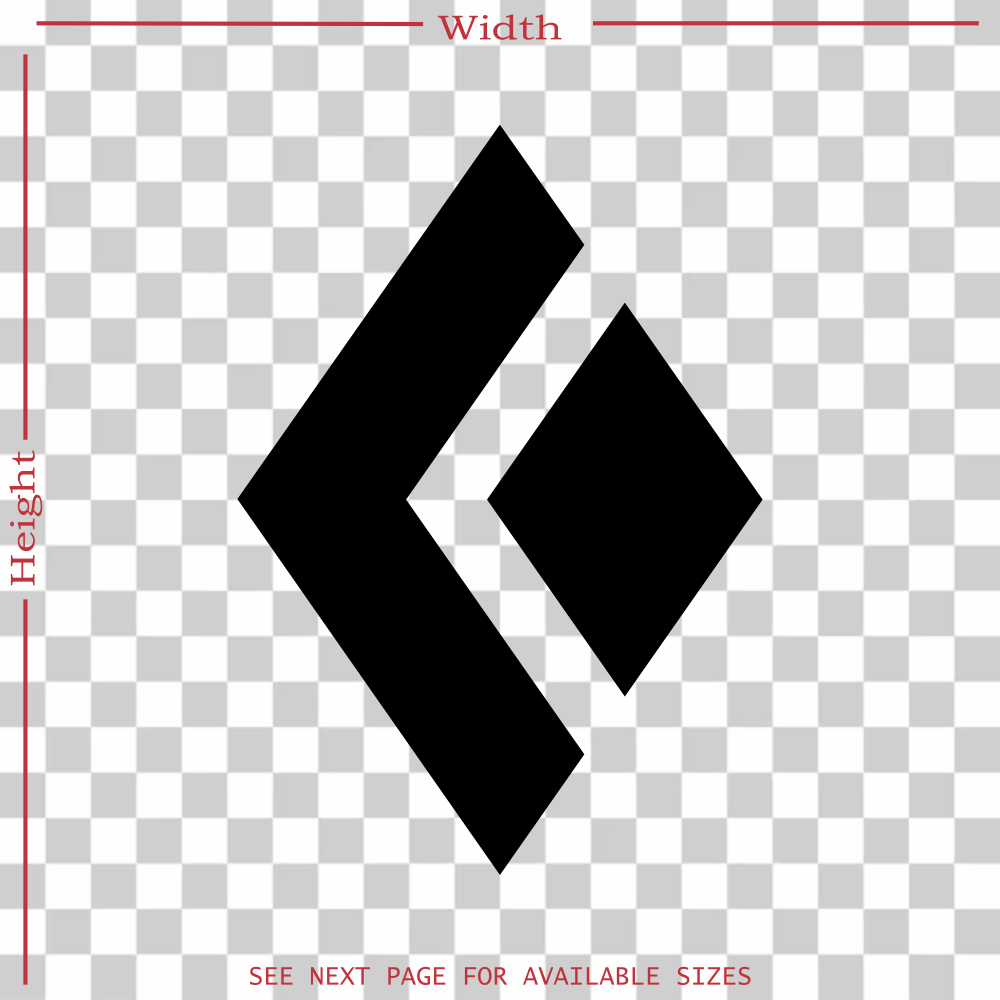 black diamond skis logo 2 vinyl decal sticker