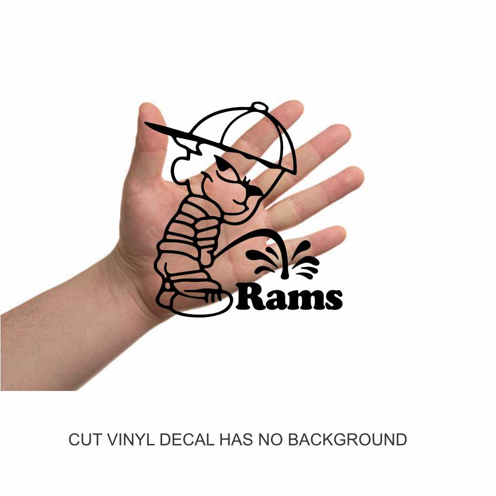 calvin piss on st louis rams decal stickers
