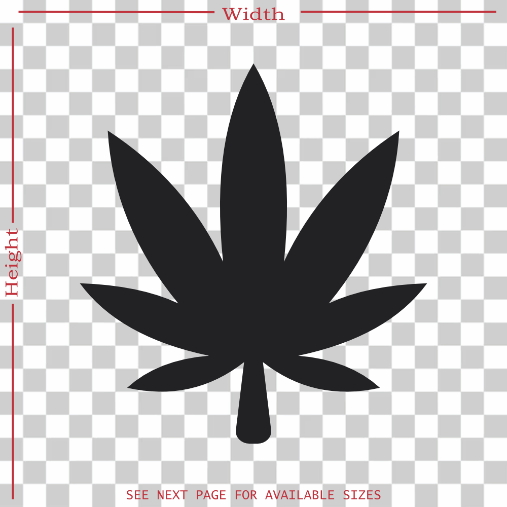 cannabis leaf vinyl decal sticker