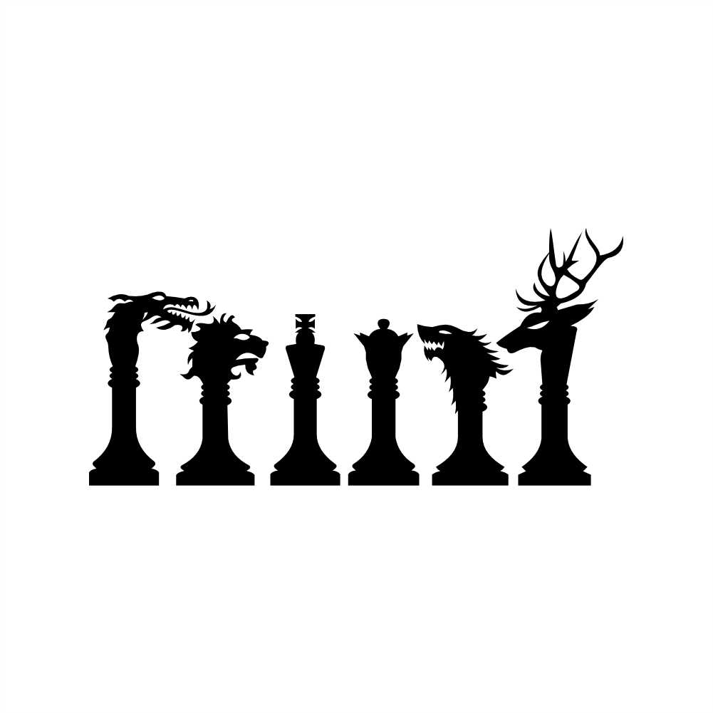 chess pieces game of thrones vinyl decal sticker