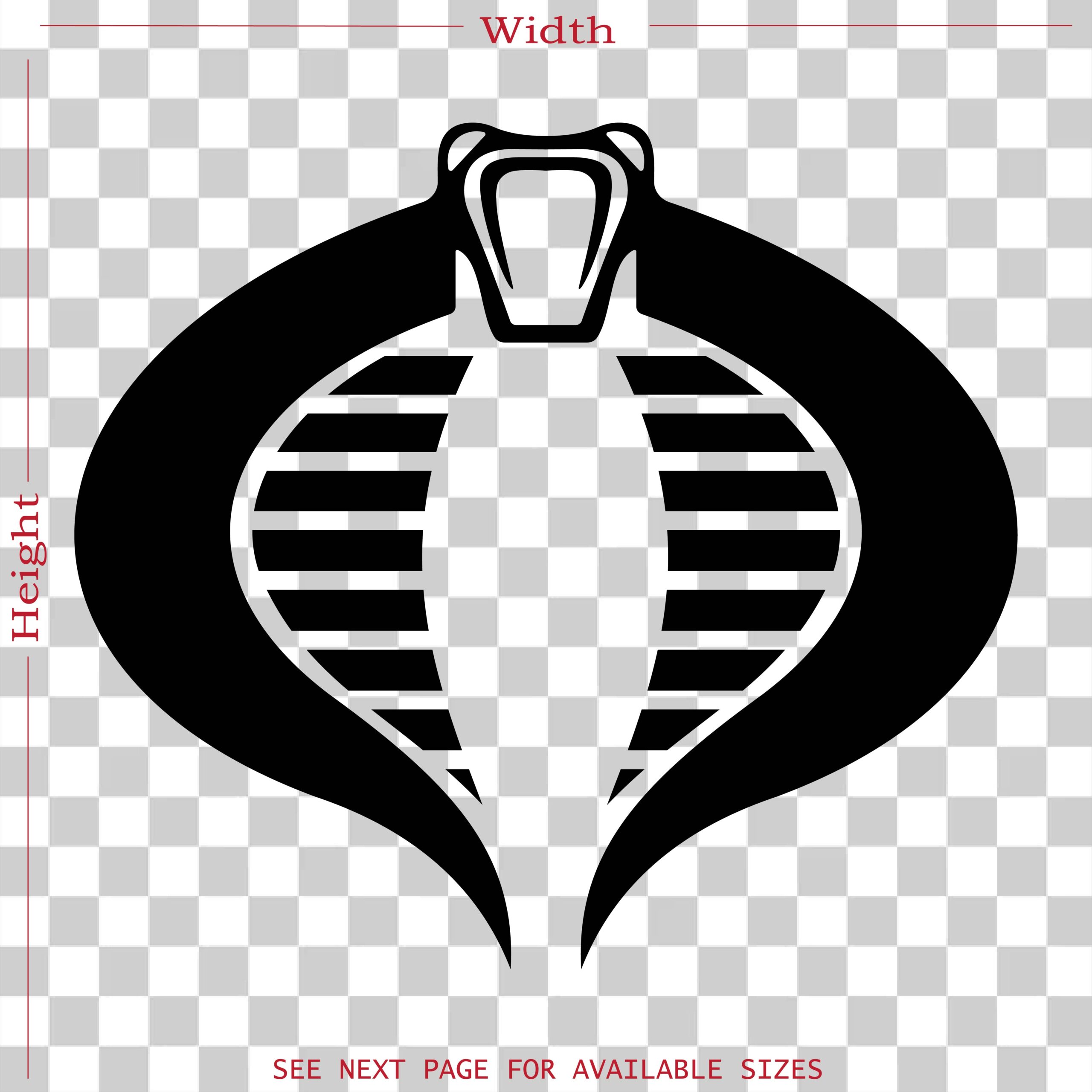 cobra gijoe vinyl decal sticker