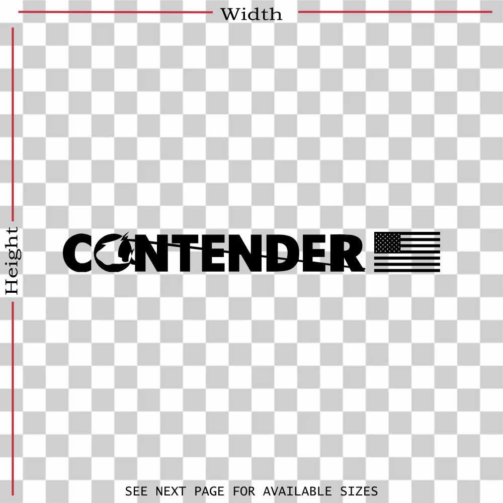 contender w flag boat kit vinyl decal sticker