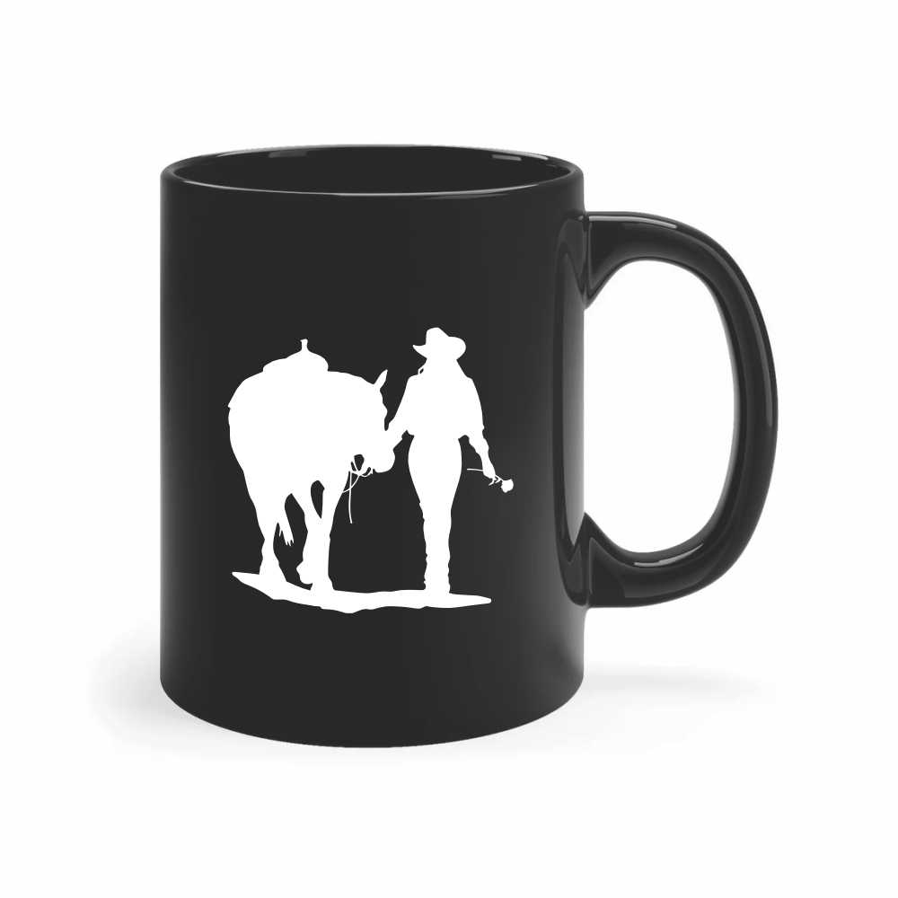 cowgirl walking her horse holding a rose vinyl decal sticker