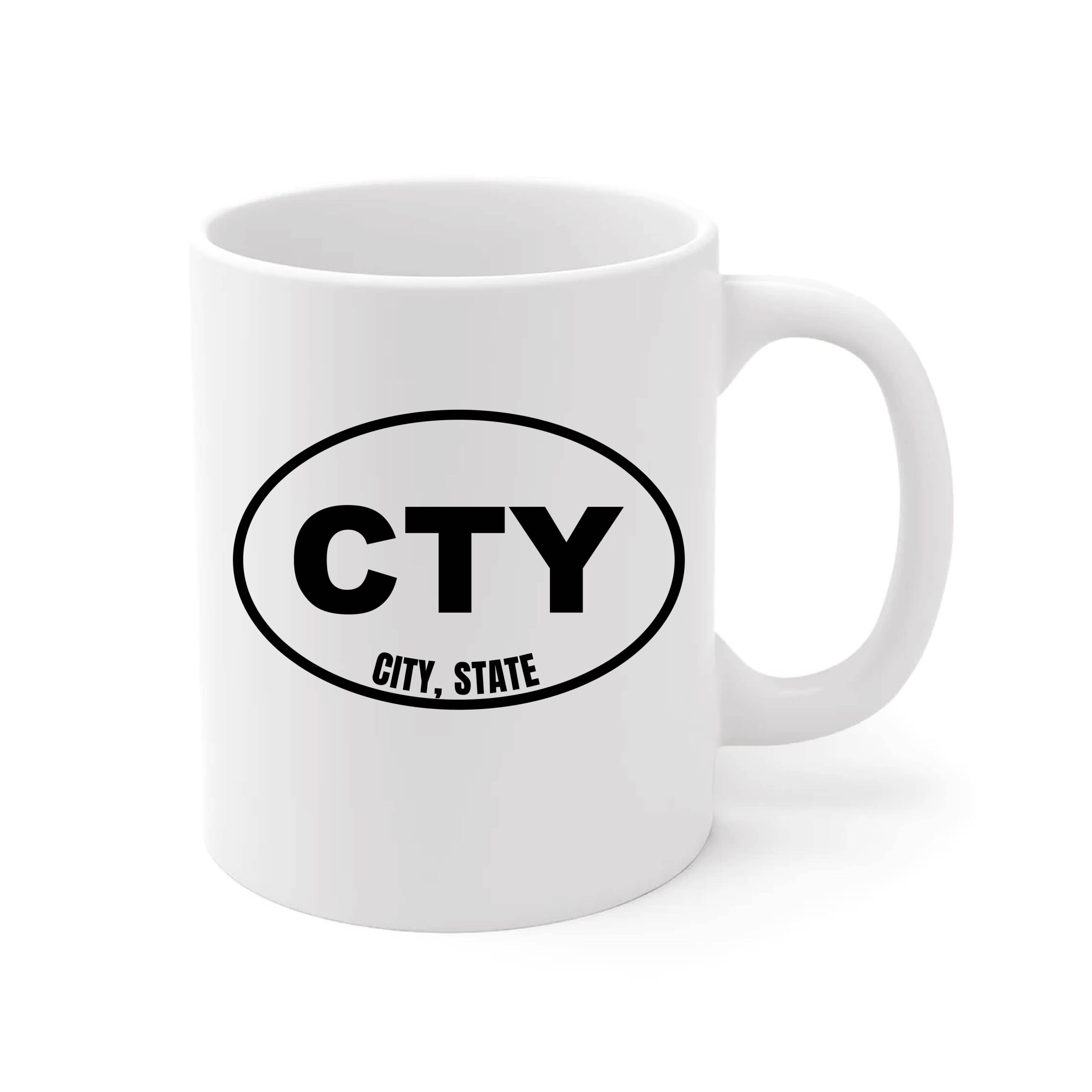 custom city oval vinyl decal sticker