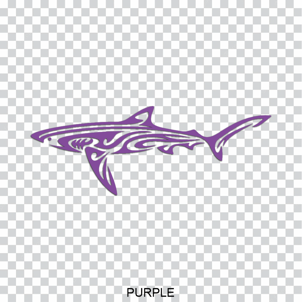 detailed tribal shark vinyl decal sticker