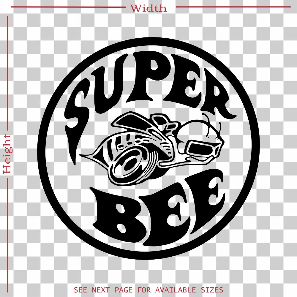 dodge srt super bee logo decal sticker