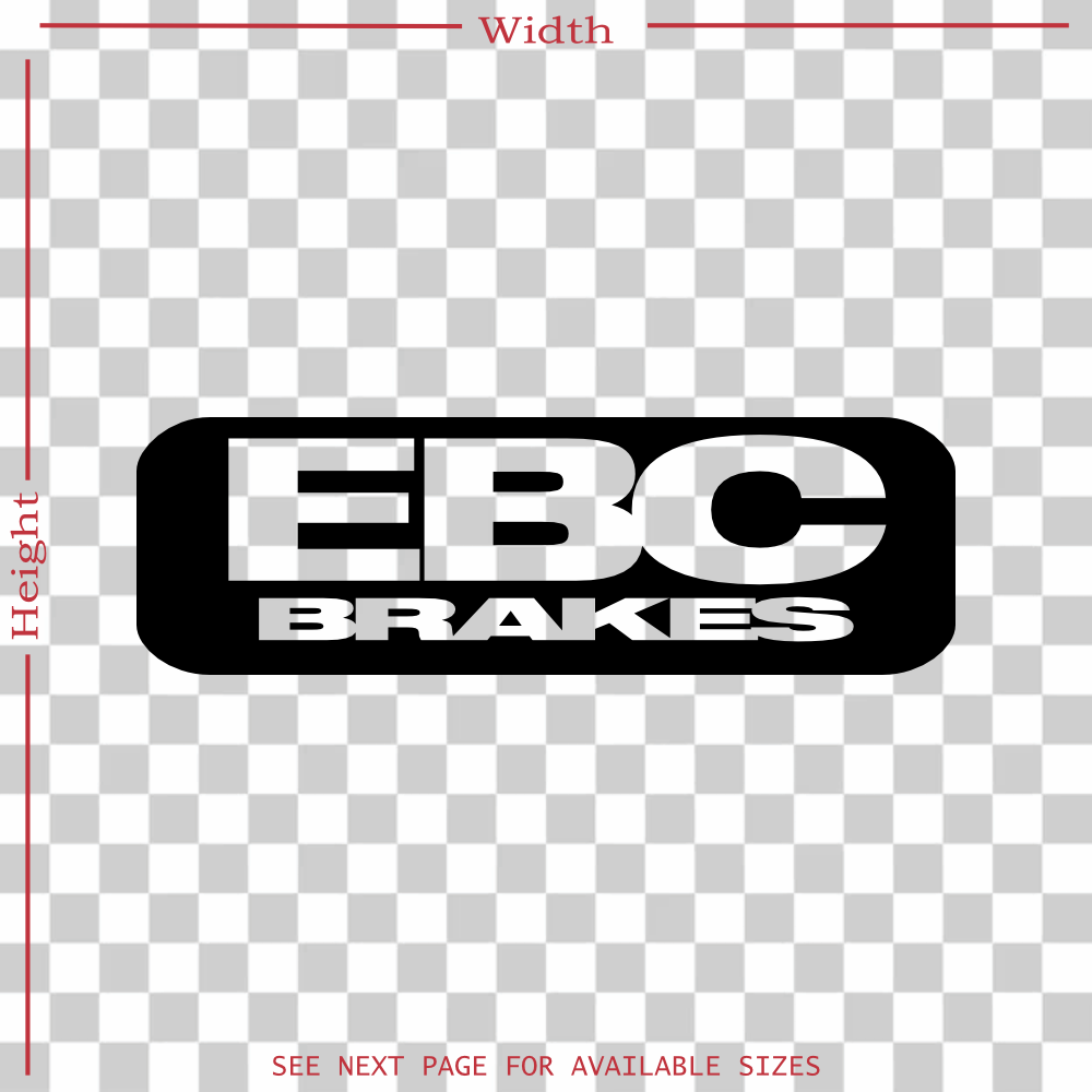 ebc brakes 02 vinyl decal sticker