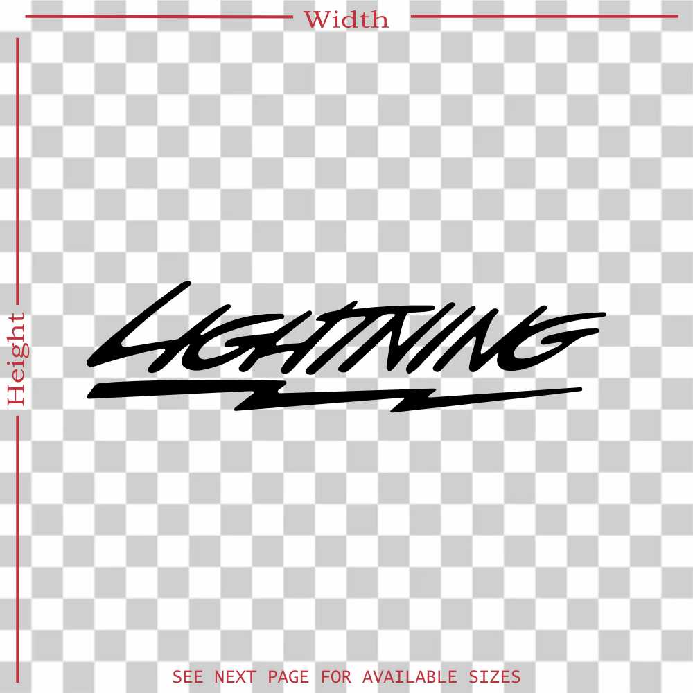 ford lightning logo decal sticker