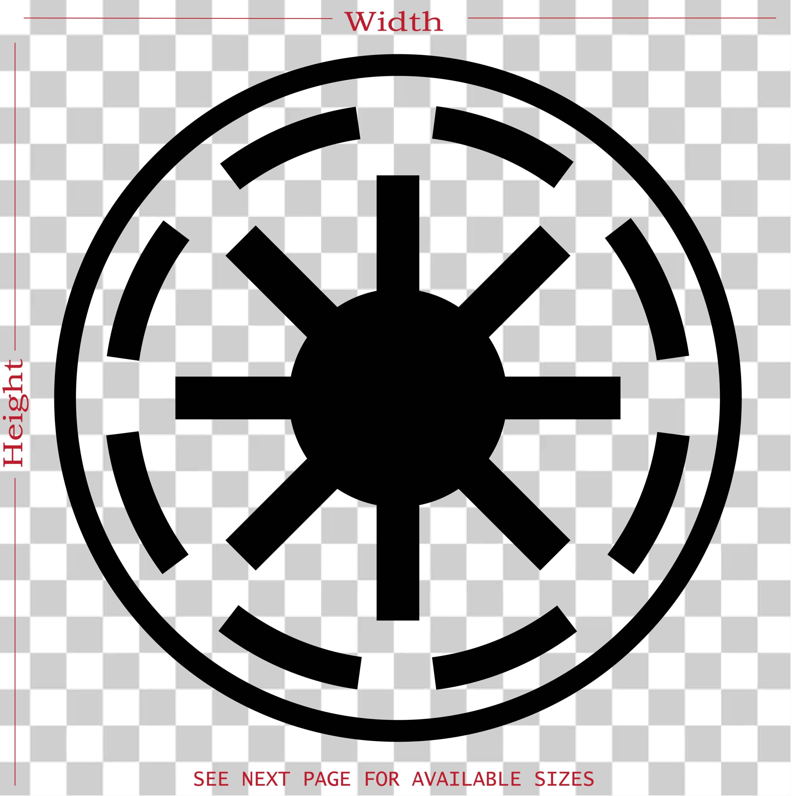 galactic republic emblem vinyl decal sticker