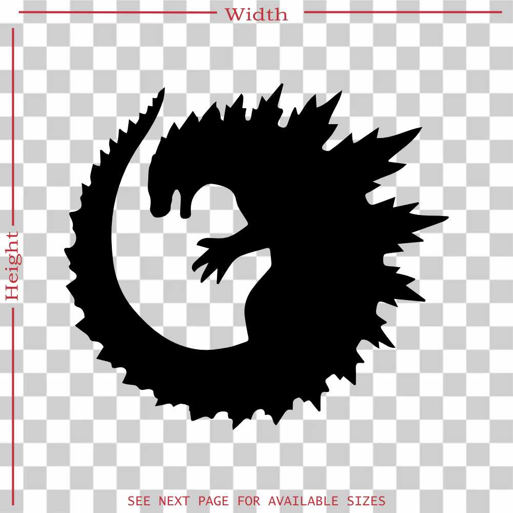 godzilla cr vinyl decal sticker