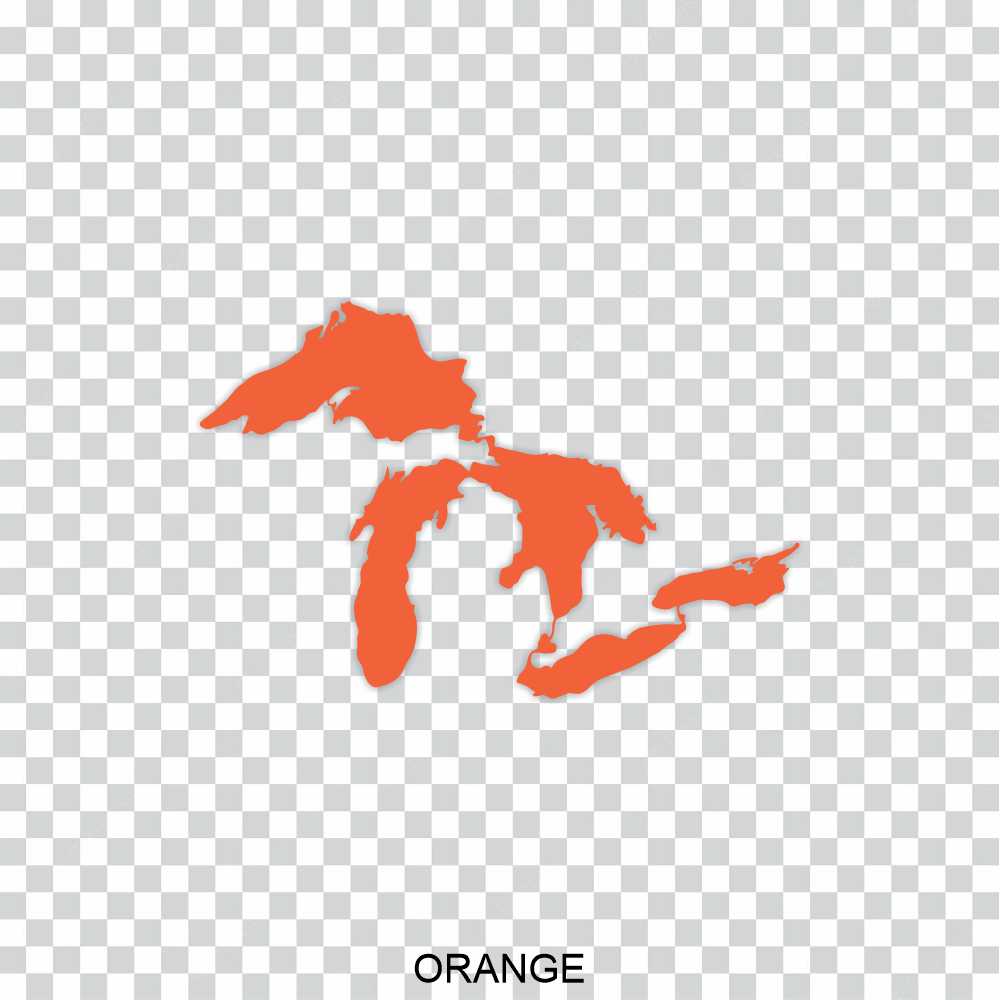 great lakes michigan superior huron erie ontario decal sticker