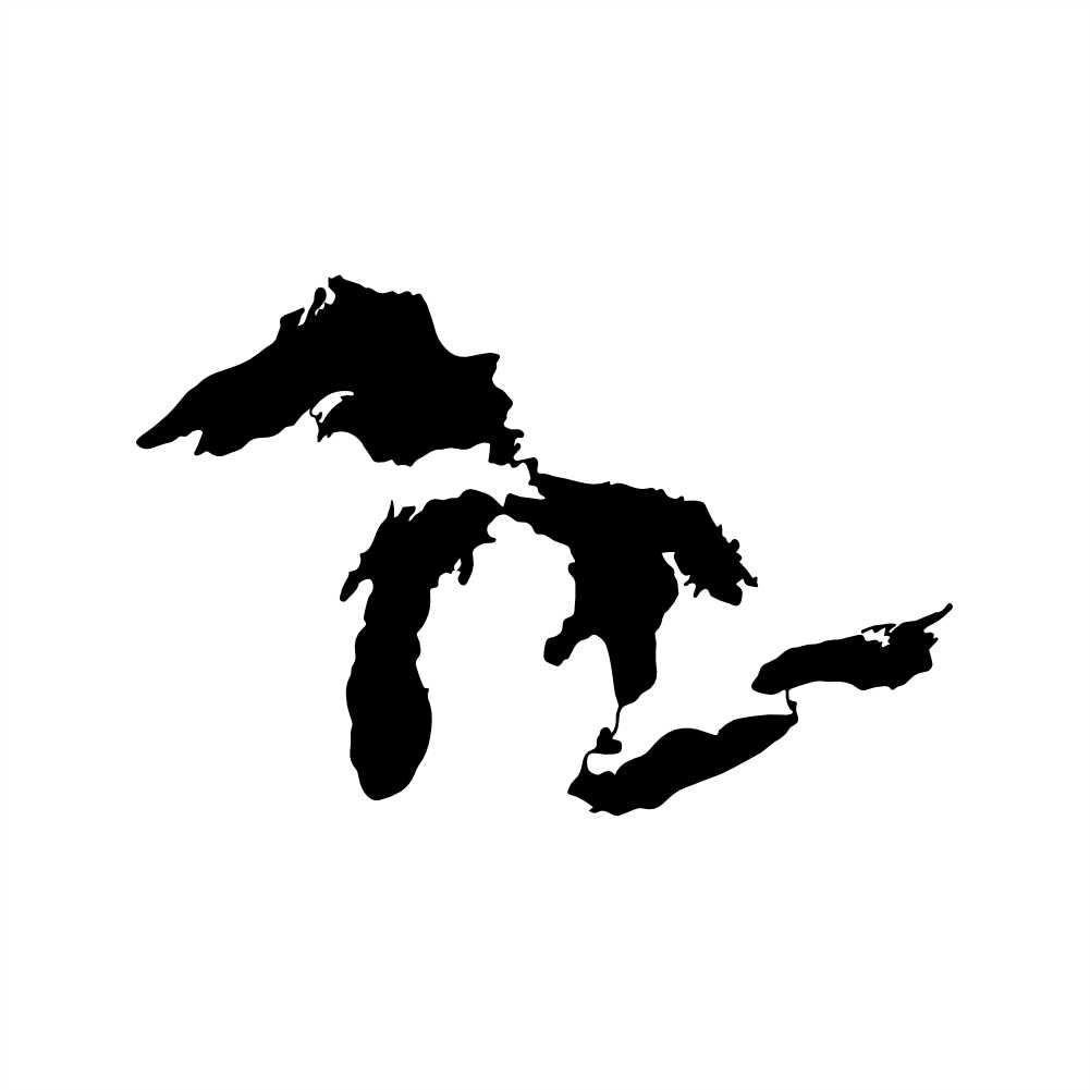 great lakes michigan superior huron erie ontario decal sticker