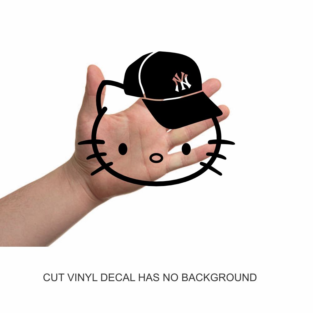 hello kitty new york yankees window decal sticker