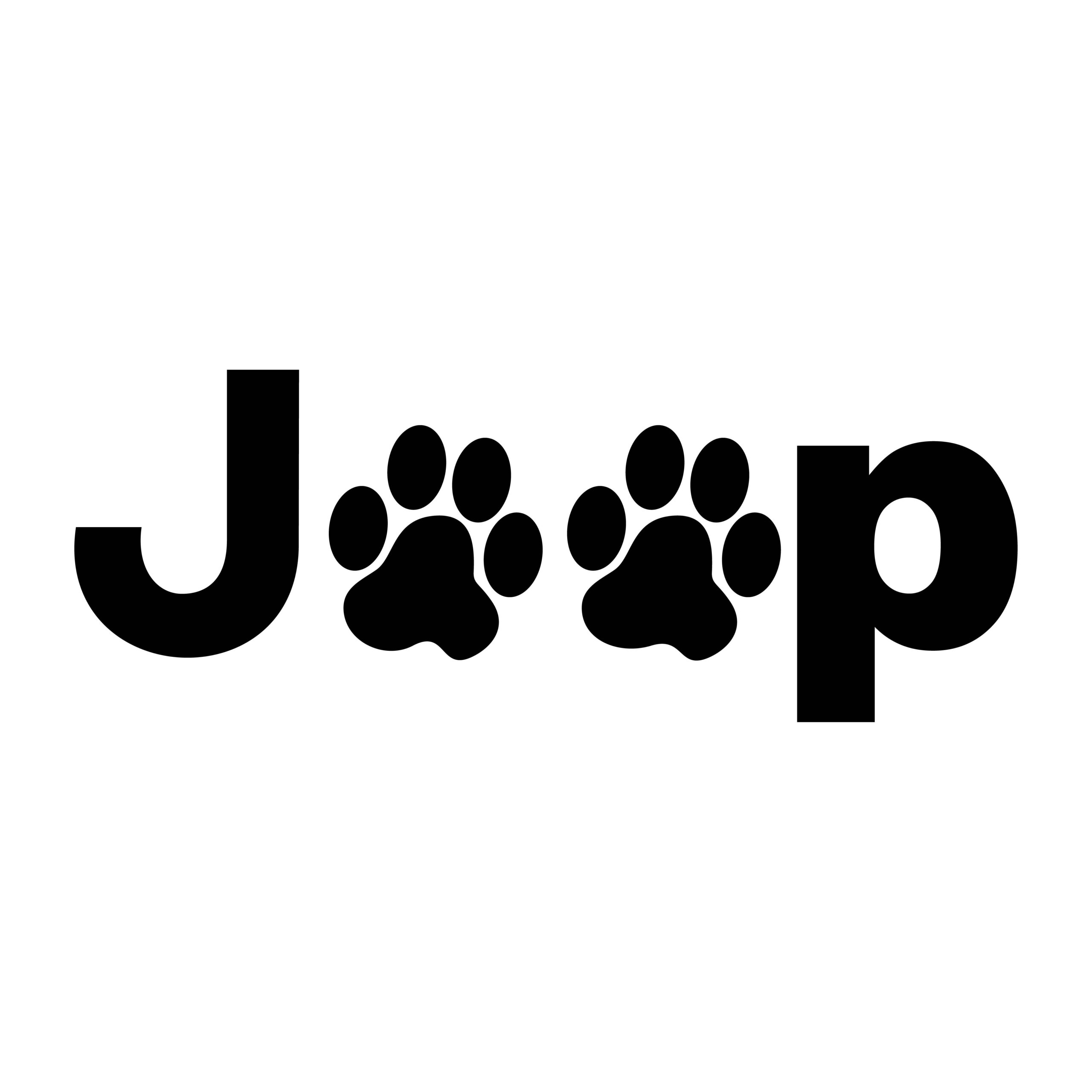 jeep dog paw prints vinyl decal sticker