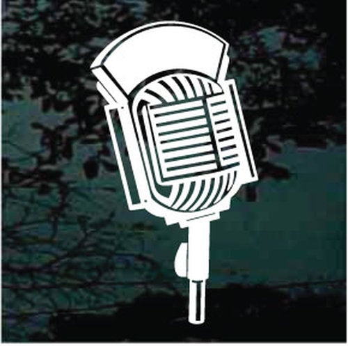 Vintage Microphone Vinyl Decal Sticker
