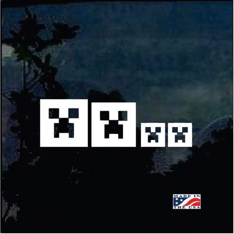 Minecraft Creeper Family Window Decal Sticker