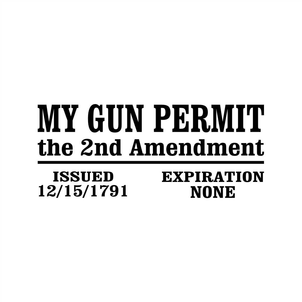 my gun permint hunting and guns nra vinyl decal sticker