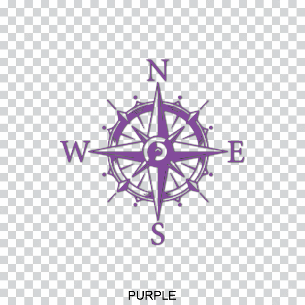 nautical compass & wind rose vinyl decal sticker