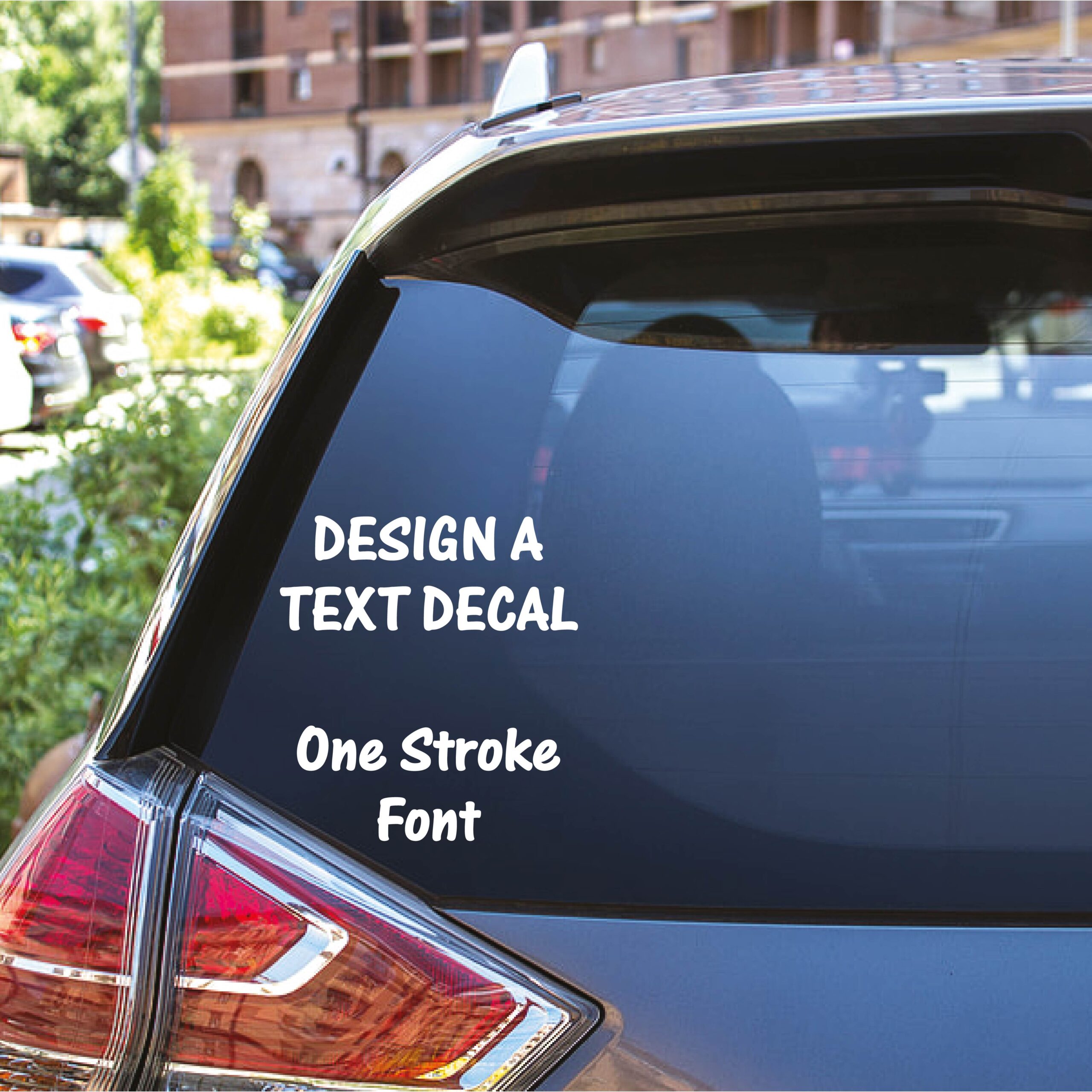 one stroke font custom text vinyl decal sticker